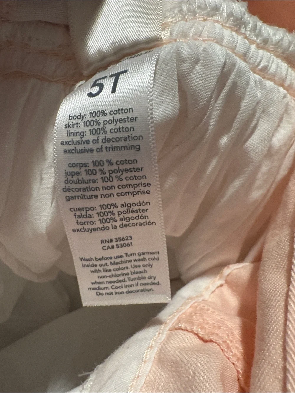 NWOT Oshkosh bunny overall dress 5t